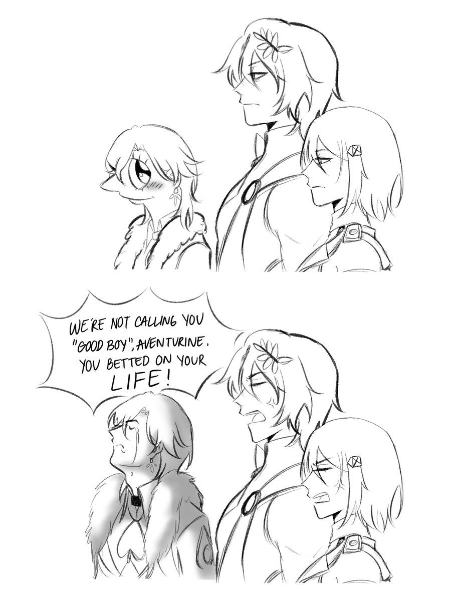 i just had to draw them together #ip3 #Aventurine #Topaz #DrRatio #hsr