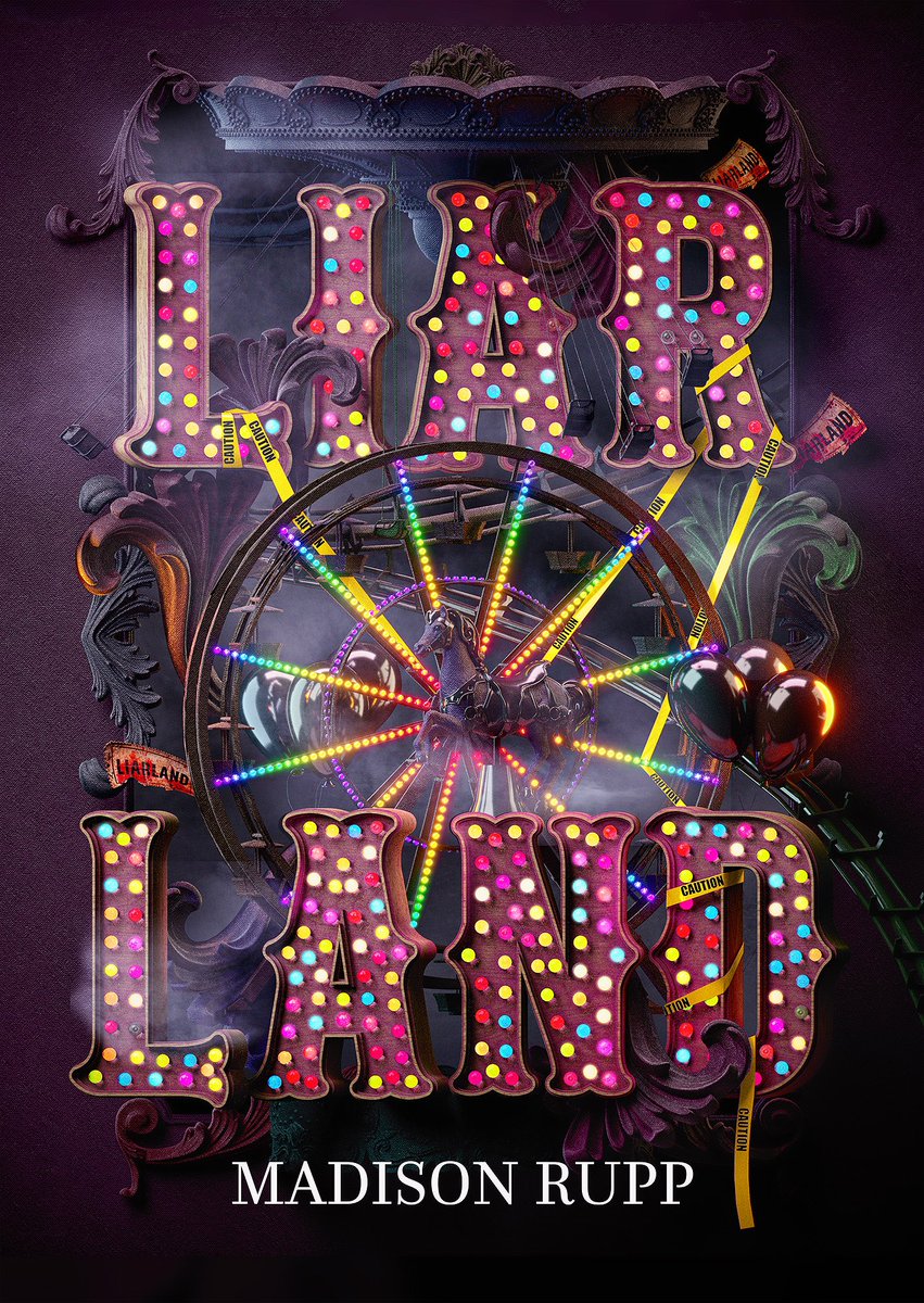 🎡 WELCOME TO LIARLAND 🎡

LIARLAND out August 13, 2024! You can preorder now! 

Thank you to Katt Phatt for creating the creepy theme park cover of my dreams. 

Deadly secrets, sketchy coasters, and a swoony romance awaits anyone who dares enter LIARLAND. Hold on tight. 🔪🎡💜