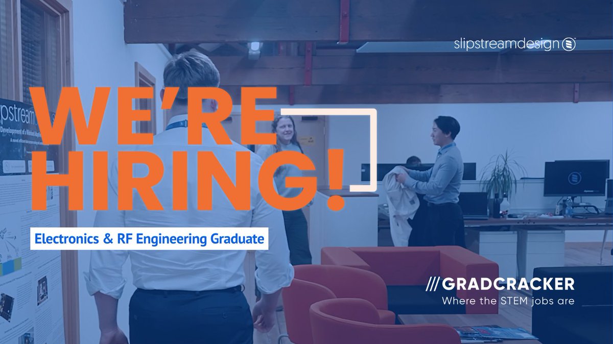 SlipstreamIdeas's tweet photo. Just graduated in Electronics & RF Engineering? Ready to innovate in sensing & communications tech? Join Slipstream Design! Learn more about our exciting opportunities on Gradcracker: https://t.co/oBNvk9LRIP
#GraduateEngineer #ElectronicsEngineer #STEM #EngineeringJobs https://t.co/hgLJb7ZS6e