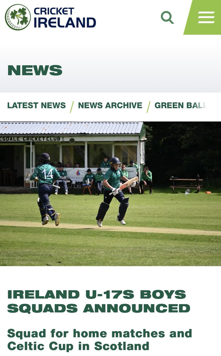 CURRENT AND FUTURE PUPILS RECEIVE INTERNATIONAL CALL UP! 🏏||

A huge congratulations to former 1st XI pupil, E Marshall, on his recent call up to the Ireland U17 squad. He will be joined by B Whaley who will join King’s School Bruton in 2024/25! 

#KingsCricket #KSBCricket