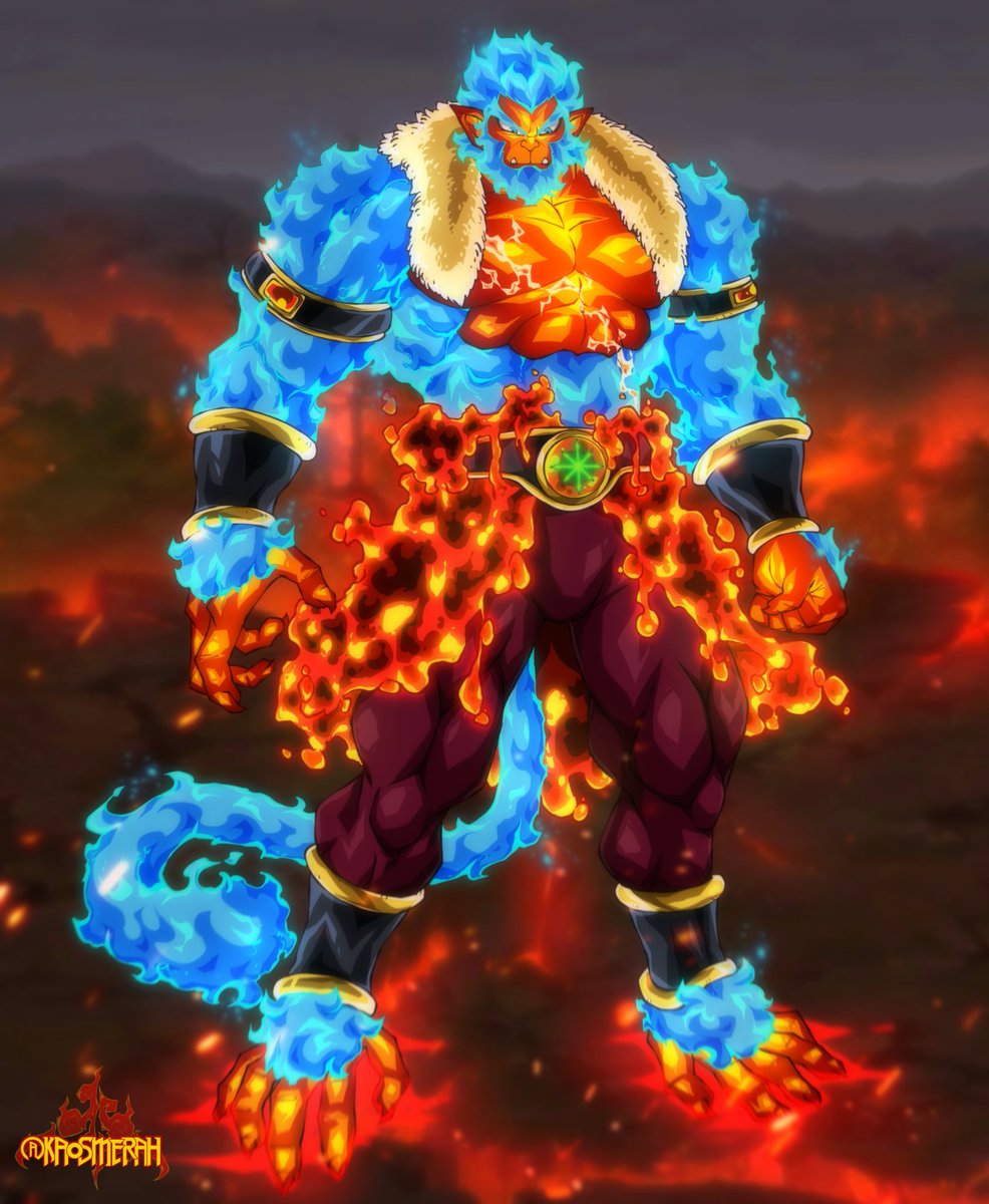 Kaosmerah1's tweet photo. From flames to inferno. 
Ignis, Avernus form, dominates!
OC &amp; concept by @drakebloodthorn
《COMMWORK》 ▪︎1675
Thanks for supporting me

#OC #OCart #dragonball #fighter #firegod #firemonkey #inferno https://t.co/LR3t3djSf9