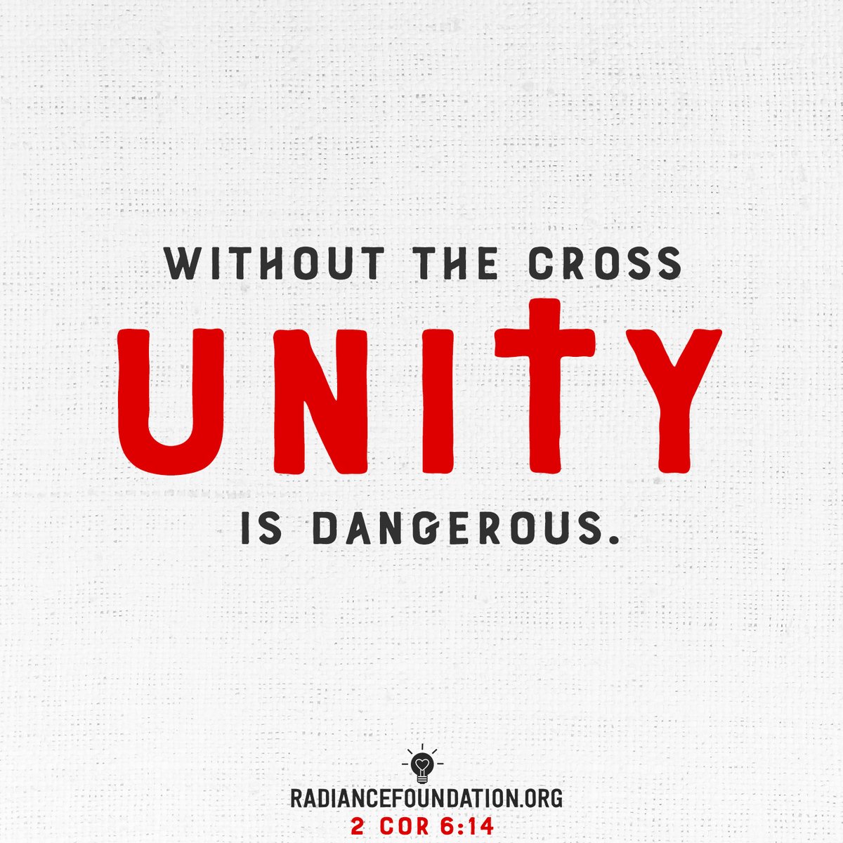 ryanbomberger's tweet photo. Don't be hoodwinked when the world talks about the need for "unity". I won't ever unite with a lie. Without the cross -- without Christ -- unity is dangerous. #LoveGod #LoveTruth #LovePeople #HateEvil https://t.co/FIzSZm306D