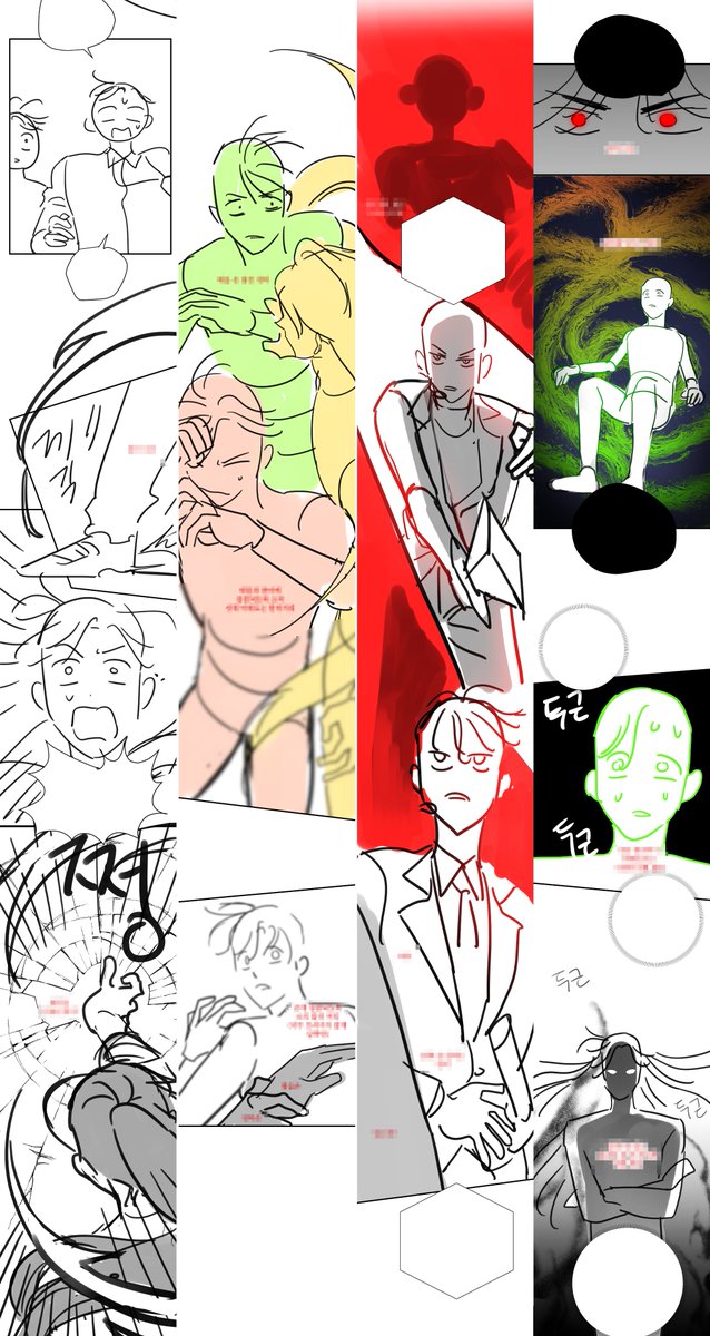 각색콘티로 참여한 천마돌이 런칭했습니다! 작업했던 콘티 몇 컷 올려요😄