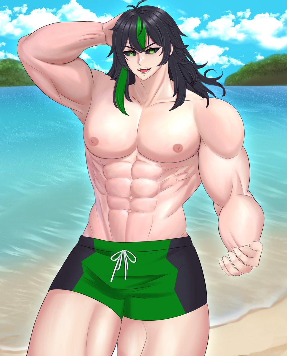 👀 Woah, where did this big shadow come from?

Corrupt Nik decided he didn't want to miss out and towers over you. He's not good at being social but wants to do something fun. He calls you over and demands to play some volley ball. 

Would you want to play some games with him?