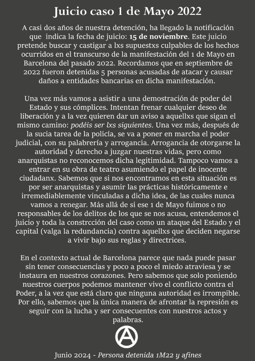 Sobre el Juicio del Caso 1M