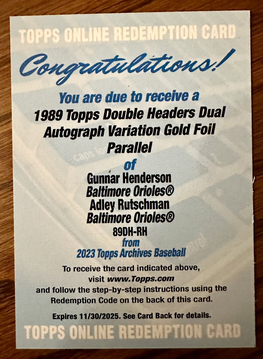 Nearly ONE YEAR later, my son finally called <a href="/Topps/">Topps</a> about his redemption card. Their offer? They’d pull a random card from the set. No choices? No options? NO DEAL! He asked about the Exchange boxes and was told, “I don’t handle those.” Way to 💩 on a kid, #Topps! Appreciate RTs!