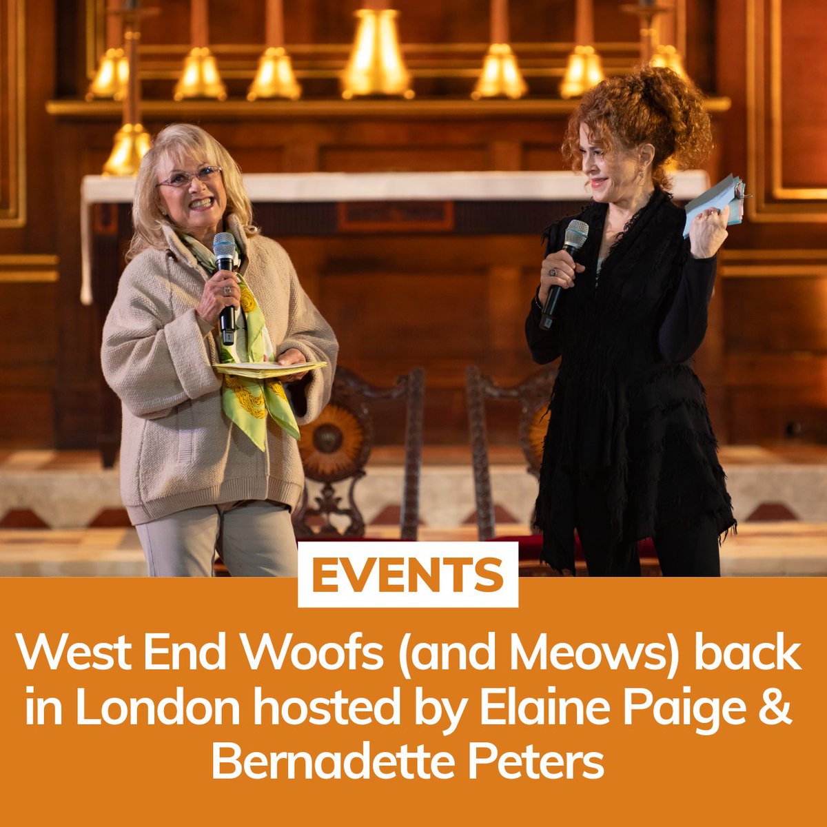 Elaine Paige (@elaine_paige) on Twitter photo We're back! <a href="/WestEndWoofsUK/">West End Woofs</a> is taking place on Saturday 10th August at St Pauls Church Covent Garden from 10am. Come and see <a href="/OfficialBPeters/">Bernadette Peters</a> & I along with several Animal Shelters finding forever homes for abandoned Dogs & Cats! For info: actorschurch.org/whatson/west-e⊠We're back! <a href="/WestEndWoofsUK/">West End Woofs</a> is taking place on Saturday 10th August at St Pauls Church Covent Garden from 10am. Come and see <a href="/OfficialBPeters/">Bernadette Peters</a> & I along with several Animal Shelters finding forever homes for abandoned Dogs & Cats! For info: actorschurch.org/whatson/west-eâŠ