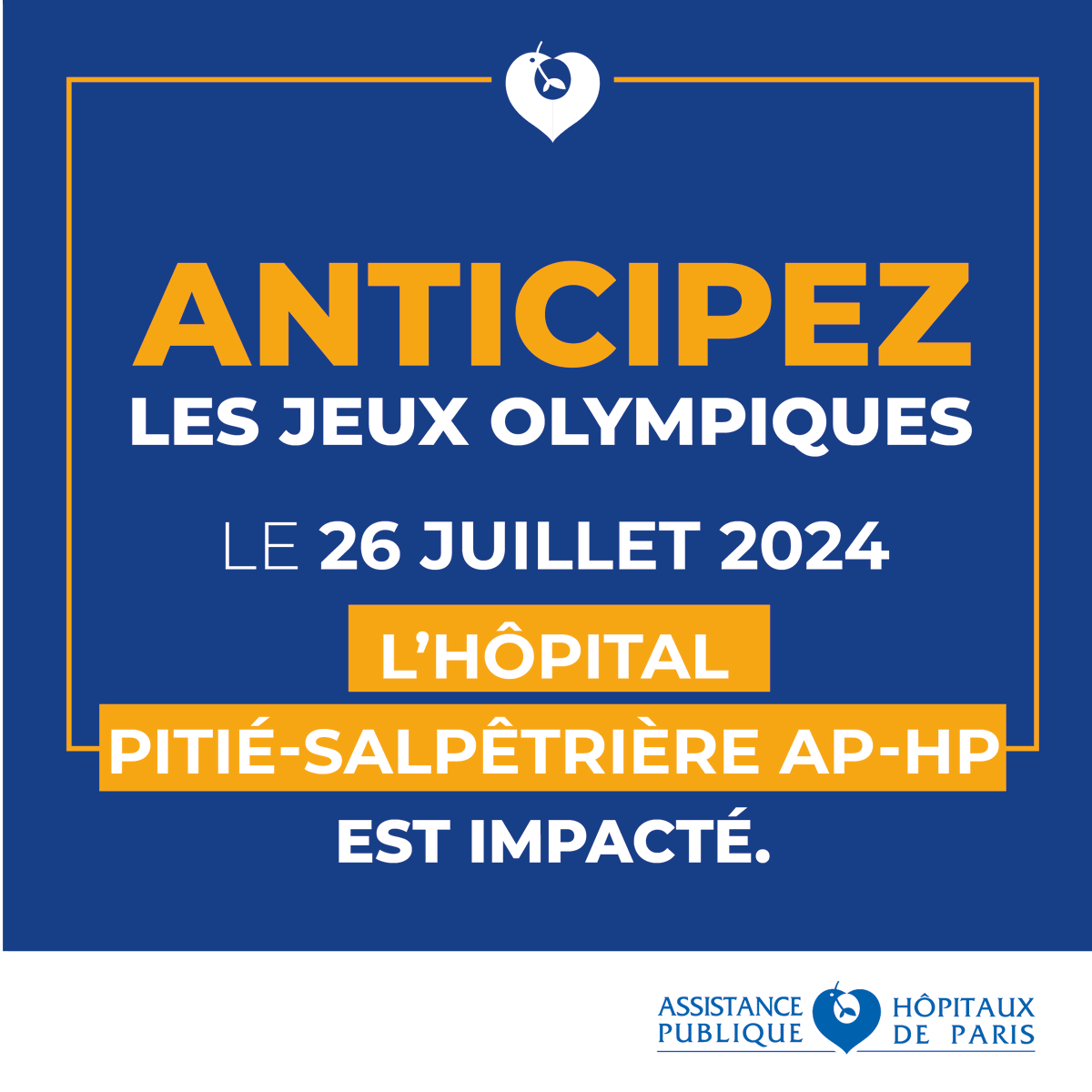 J-1 avant la cérémonie d’ouverture des #JO2024
L’hôpital continue de vous accueillir pendant cette période. Toutes les informations pour y  accéder : pitiesalpetriere.aphp.fr/vous-vous-rend…
#Paris2024 #Hôpital #Accessibilité #Prévention #Santé