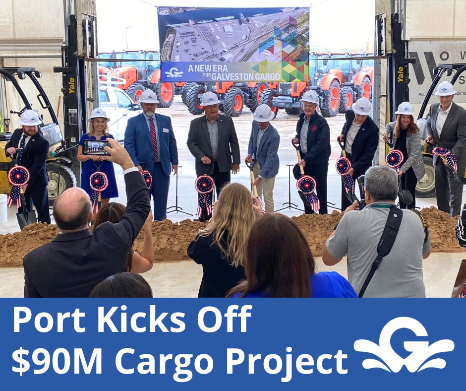 The Galveston Wharves and its many port partners celebrated the start of construction for $90 million in #cargo #infrastructure improvements on July 24. #jobs #ILA #TxDOT