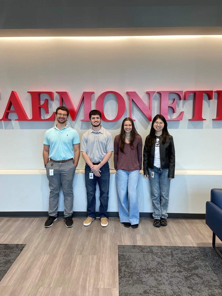 HaemoneticsCorp's tweet image. Happy #NationalInternDay! Thank you to the hard-working students who are #MakingItMatter with team Haemonetics this summer in our Boston, MA and Clinton, PA offices!