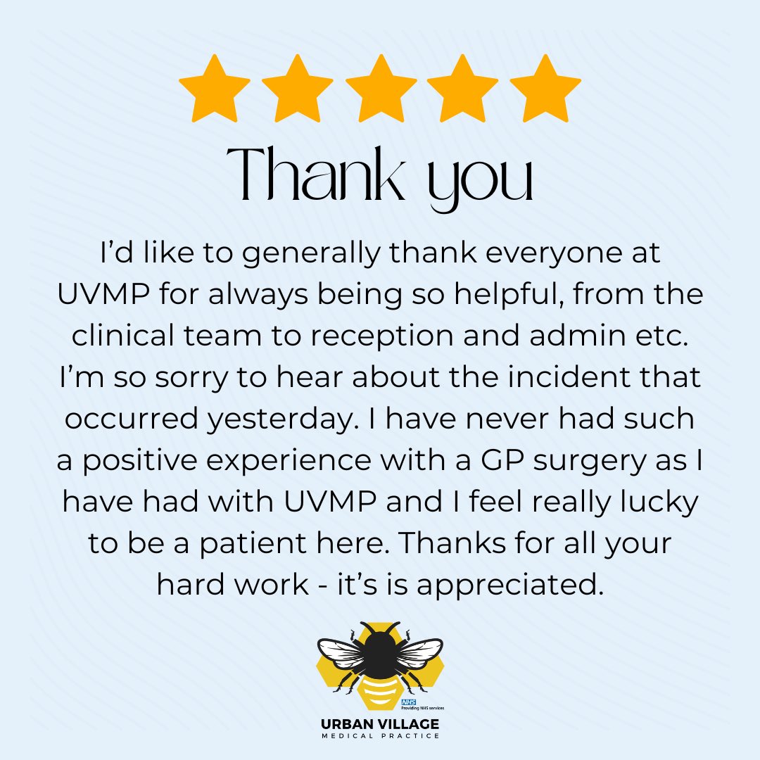 After the global IT outages last Friday and the incident yesterday at the practice, it is nice to see such lovely feedback and positive reviews from our patients. 
Receiving these in the midst of everything has uplifted and put a smile on our staffs faces.