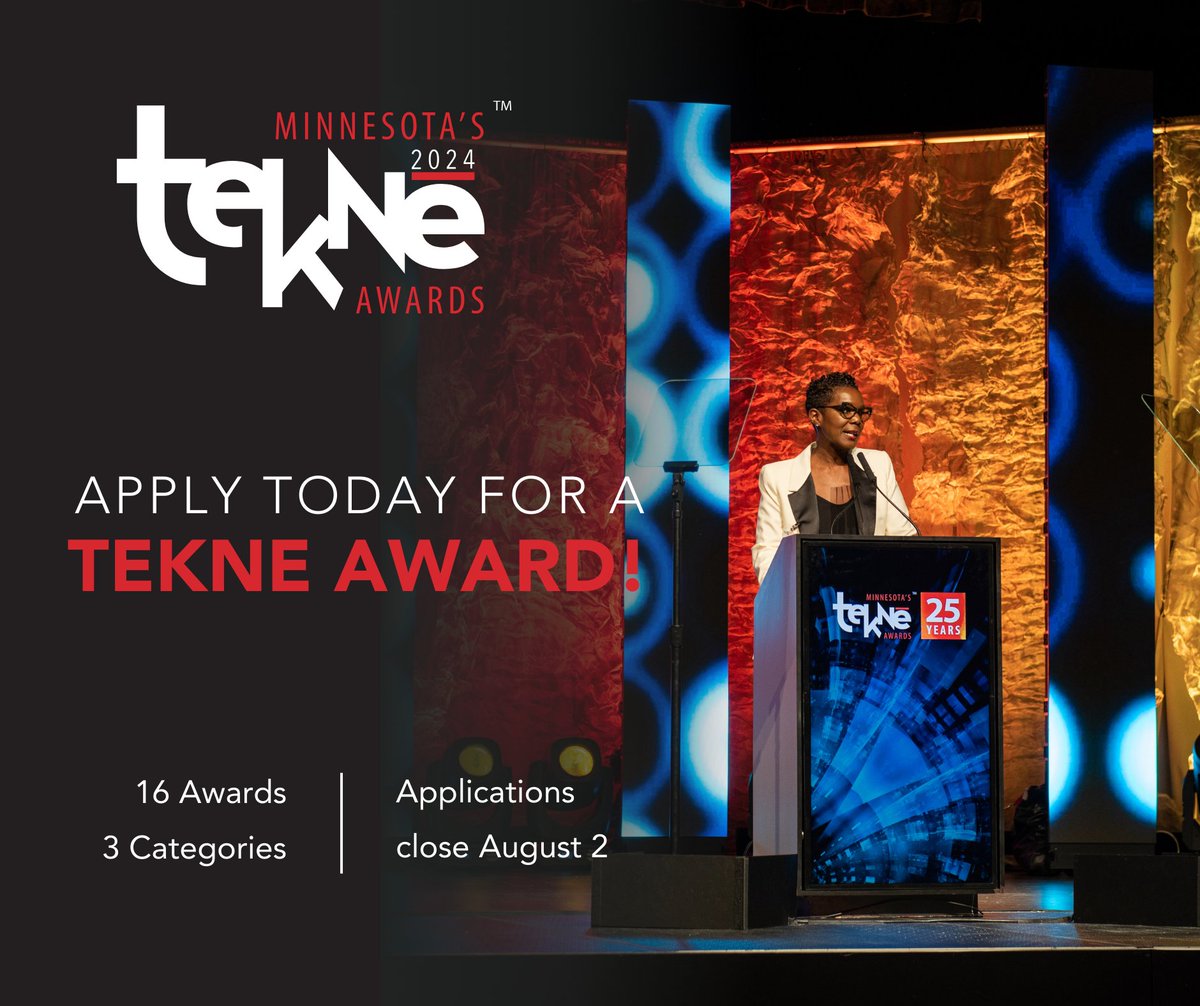 If you're thinking of applying for a Tekne Award but don't know where to begin, we're here to help. Register now for one of 2 dates via Zoom to have your questions answered:
-Monday July 29 at 830 am: us02web.zoom.us/meeting/regist…
-Wednesday July 31 at 830 am: us02web.zoom.us/meeting/regist…