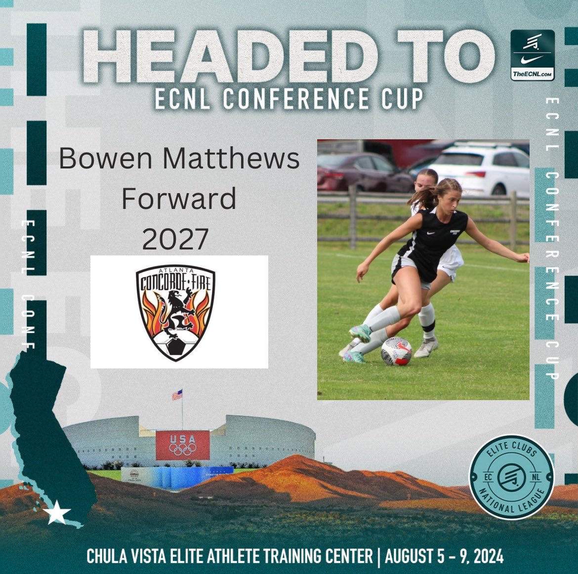 I am so excited and grateful to be invited to play in the ECNL Conference Cup! Looking forward to getting out there and representing the Southeast. <a href="/PrepSoccer/">Prep Soccer ⚽️</a> <a href="/ImYouthSoccer/">ECNL/GA/Recruiting/College Soccer</a> <a href="/ImCollegeSoccer/">College Soccer Truth ™</a> <a href="/ConcordeSoccer/">Concorde Fire Soccer</a> <a href="/ECNLgirls/">ECNL Girls</a> <a href="/ECNLSoutheast/">ECNL Southeast Girls</a>