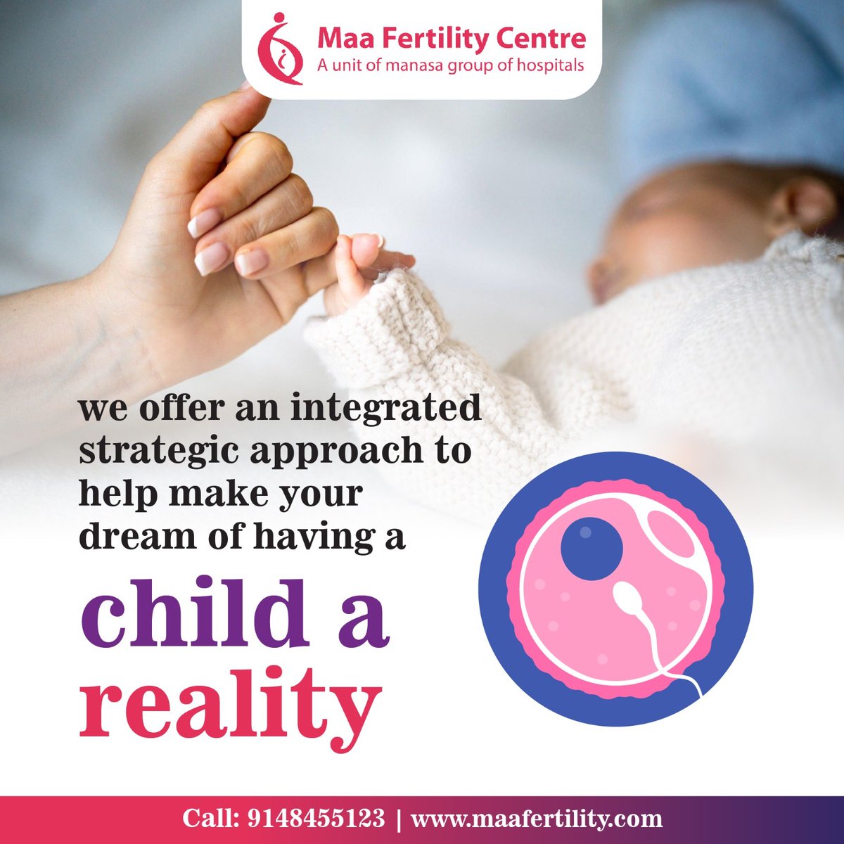 Maafertility's tweet photo. Make Your Dream of Parenthood a Reality with Maa Fertility Centre!

Our expert team is dedicated to providing comprehensive fertility care, from personalized treatment plans to cutting-edge technologies.

Let us be your guiding light towards the joy of parenthood.

#FertilityCare https://t.co/AHxqLiw0BW