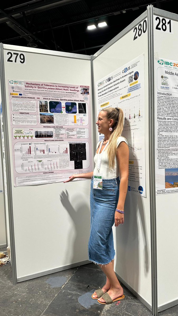 Sharing the results of our second poster communication at the #IBC2024 with the UPV team. We discussed the mechanisms of salt tolerance of the invasive species Spartina patens, which is currently affecting the endemic and threatened flora in the Albufera Natural Park (Spain) 🌺