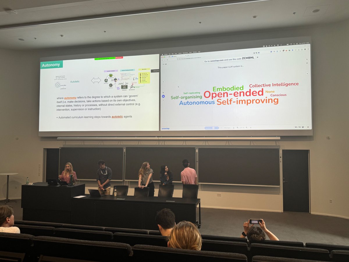 Are LLMs Alife? <a href="/nisioti_eleni/">Eleni Nisioti</a> <a href="/claire__aoi/">Claire Aoi</a> <a href="/EIiasNajarro/">Elias Najarro</a> <a href="/lae_teo/">Laetitia Teodorescu</a> <a href="/andrewdai99/">Andrew Dai</a> #ALIFE2024