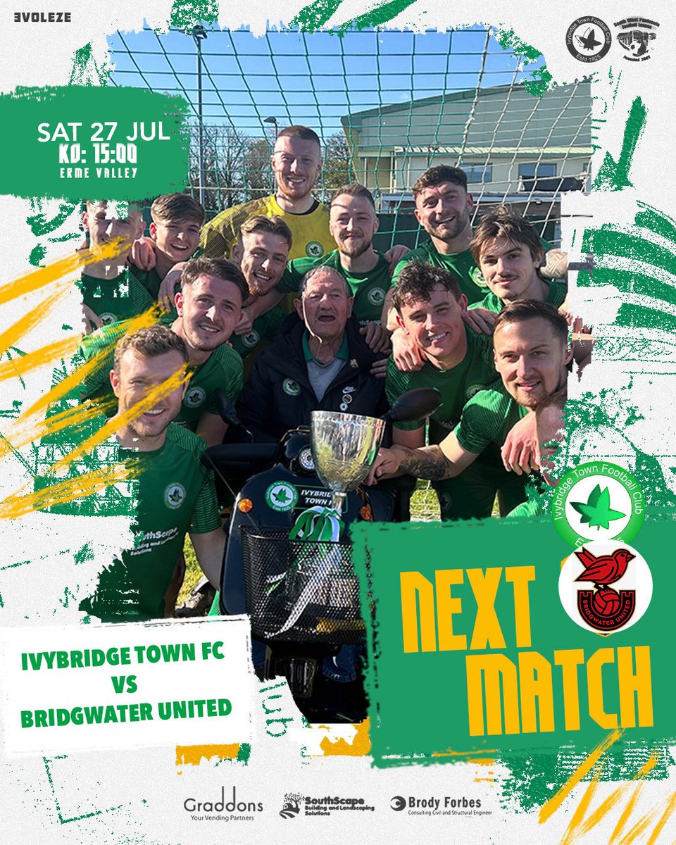 Ivybridge Town FC (@ivytownfc) on Twitter photo ⚽️💚FIRST LEAGUE GAME OF THE SEASON💚⚽️
This Saturday brings our first league of the season against <a href="/BridgwaterUtd/">Bridgwater United FC</a>! This home game is the start of the boys Jewson Western Football League campaign and would love to see everyone’s support on the day.
There will be a BBQ all day ⚽️💚FIRST LEAGUE GAME OF THE SEASON💚⚽️
This Saturday brings our first league of the season against <a href="/BridgwaterUtd/">Bridgwater United FC</a>! This home game is the start of the boys Jewson Western Football League campaign and would love to see everyone’s support on the day.
There will be a BBQ all day