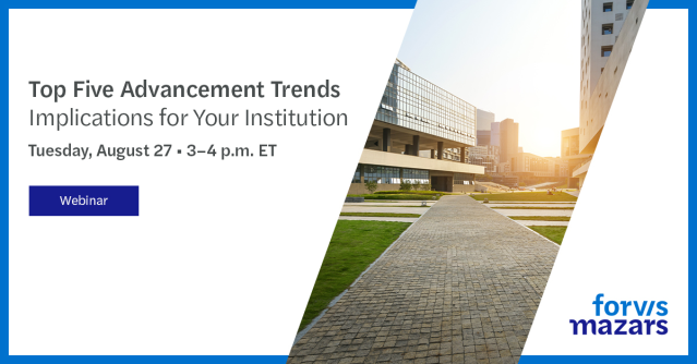AprilLArnold's tweet photo. In this webinar, @ForvisMazarsUS delves into crucial fundraising and donor motivation topics your institution should consider. Register here: https://t.co/w2tqvnjDRX https://t.co/QXcOPBxPsx