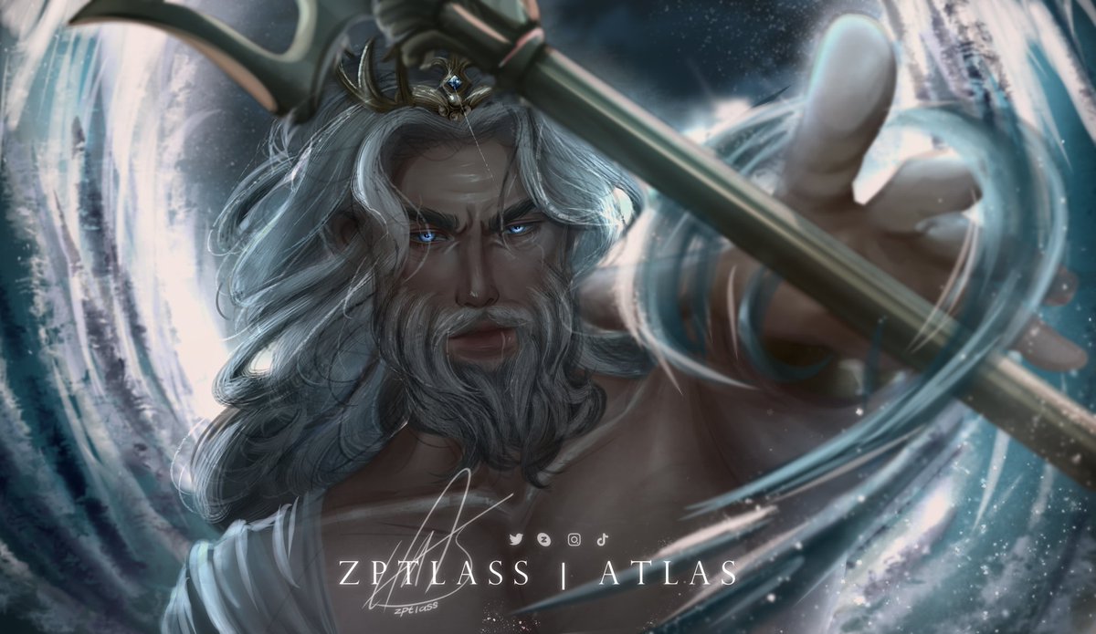 _tlsa's tweet image. The God of The Sea, Poseidon

Did this for a monthly art prompt in IG, might as well share it here since it's been forever since my last post 👀

#zonakaryaid #artidn #poseidon
#GreekMythology