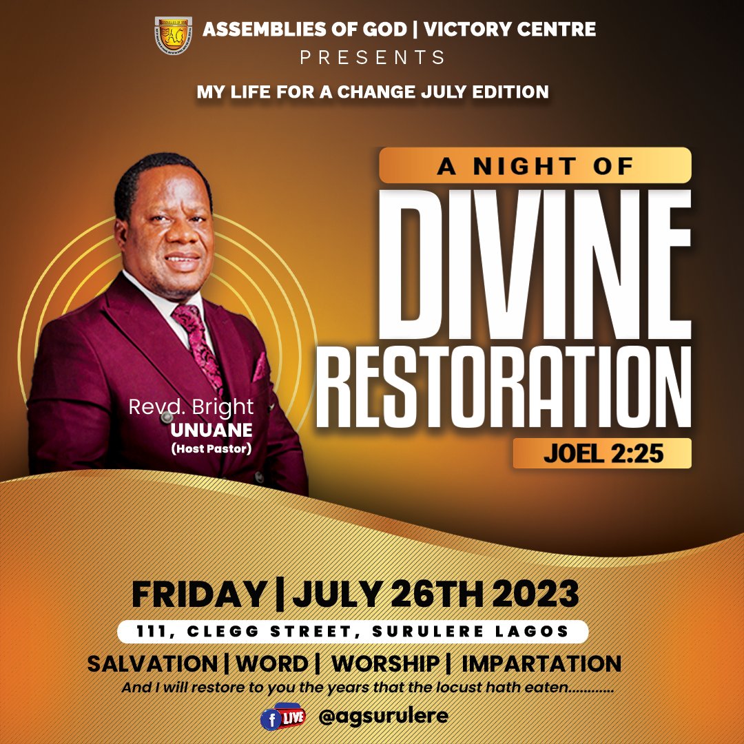 LDCIntl's tweet photo. This Friday!!!๐ฅ
Come expecting a move of God in your life!
Don't miss out on an incredible night of worship, and teaching๐ฅ.
#Mylifeforachange
#agsurulere
#Leadersdomainchurch
#LDC
#gratefulheart
#monthofperfection
@top fans
Highlight https://t.co/twbHkGnaZy