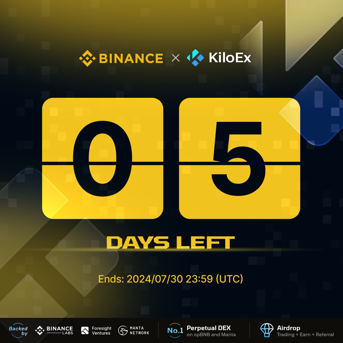 🚀 Only 5 days left! Complete tasks on the #BinanceWeb3Wallet and share 3.75 million KILO tokens! 🎉 Don't miss out!

binance.com/en/activity/mi…
