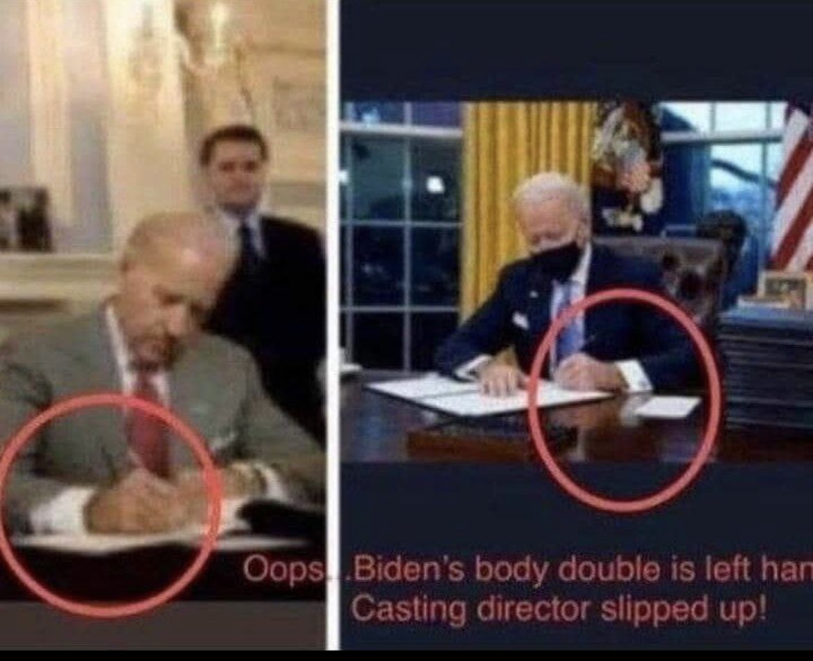 Niknakgirl23's tweet photo. Why did Joe Biden change which hand he writes with? https://t.co/EOdO39NSU6