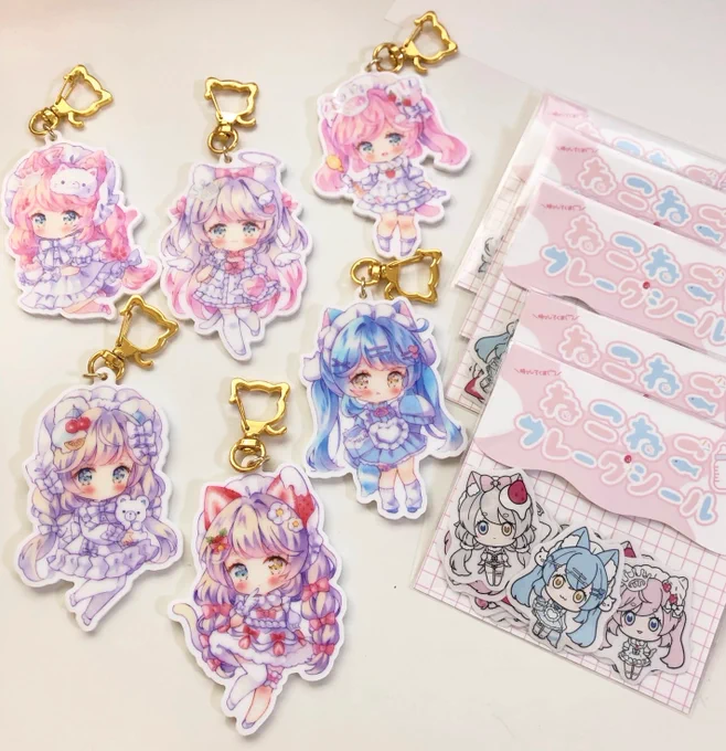 ミルクシリーズのアクキーとフレークシール作りました#CRUSH奥州 