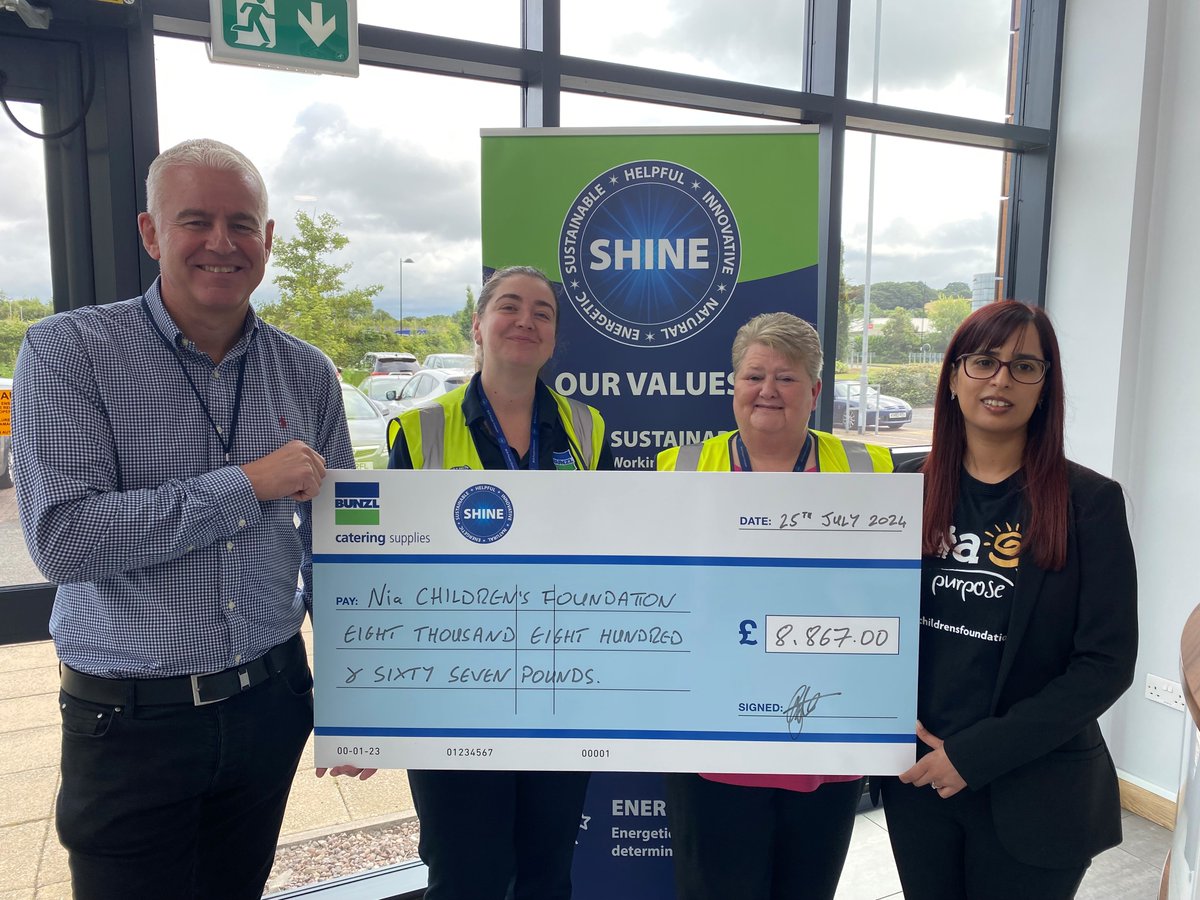 In our recent charity 'SHINE Games' we were delighted to nominate Nia Children's Foundation as one of our three beneficiaries, run by our very own Shezmin Madhani, it's a very worthy cause that's close to our hearts. Here we are presenting the cheque! #SHINE