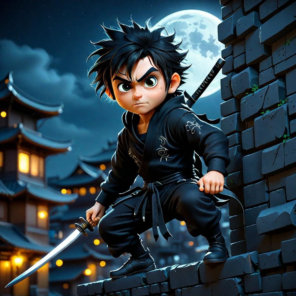 pexuai's tweet photo. Check out this stunning piece from the #CrazyGang collection by @ClutchPlay_AI  🥷 

A sleek ninja in a black outfit, holding a katana with precision and grace. ⚔️ 

Share your favourite character with us here 👇  

https://t.co/9qSfgfgoBl 

#DecentralizedAI #AIGC https://t.co/cFsKH8TD4b