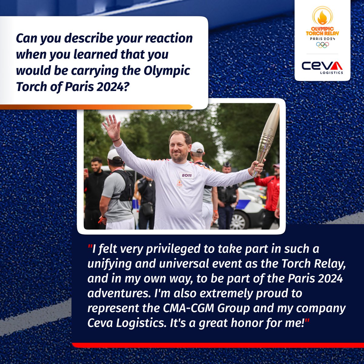 cevalogistics's tweet image. New #torchbearers at CEVA! 🔥 

With 1 day to go before #Paris2024, continuing to see our colleagues involved in this journey is, as always, a great source of pride. Just like them, we’re redoubling our efforts to be ready on time!