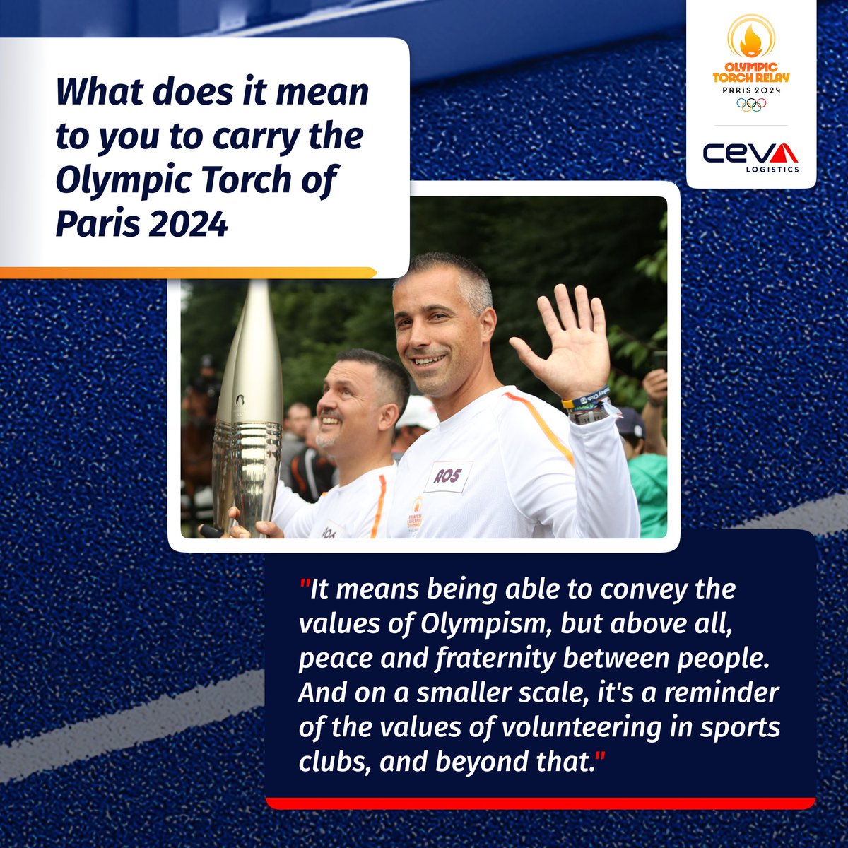 cevalogistics's tweet image. New #torchbearers at CEVA! 🔥 

With 1 day to go before #Paris2024, continuing to see our colleagues involved in this journey is, as always, a great source of pride. Just like them, we’re redoubling our efforts to be ready on time!