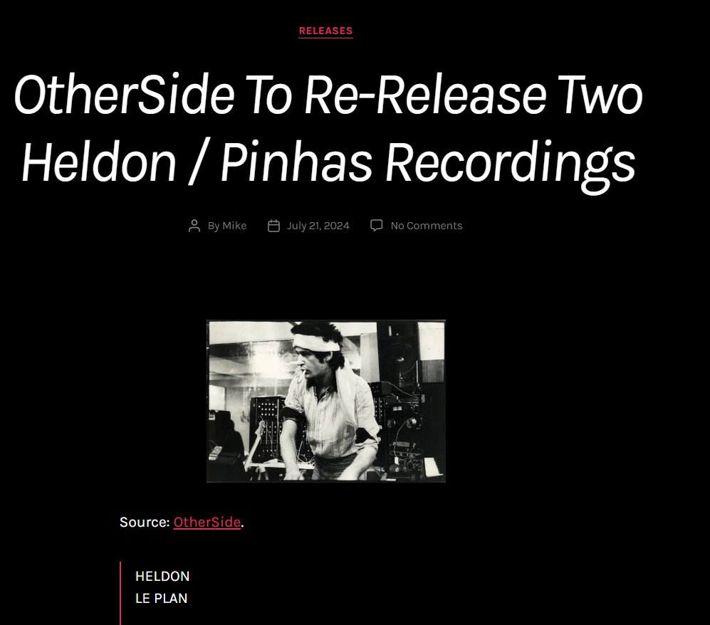 OtherSide (@othersideaudio) on Twitter photo We thank the lovely people at Avant Music News for giving the people the skinny on our new <a href="/pinhas/">PINHASrichard-HELDON</a> LPs coming out on the 2nd of August!
Read their article here: avantmusicnews.com/2024/07/21/oth…
Order your LPs here: otherside.audio We thank the lovely people at Avant Music News for giving the people the skinny on our new <a href="/pinhas/">PINHASrichard-HELDON</a> LPs coming out on the 2nd of August!
Read their article here: avantmusicnews.com/2024/07/21/oth…
Order your LPs here: otherside.audio