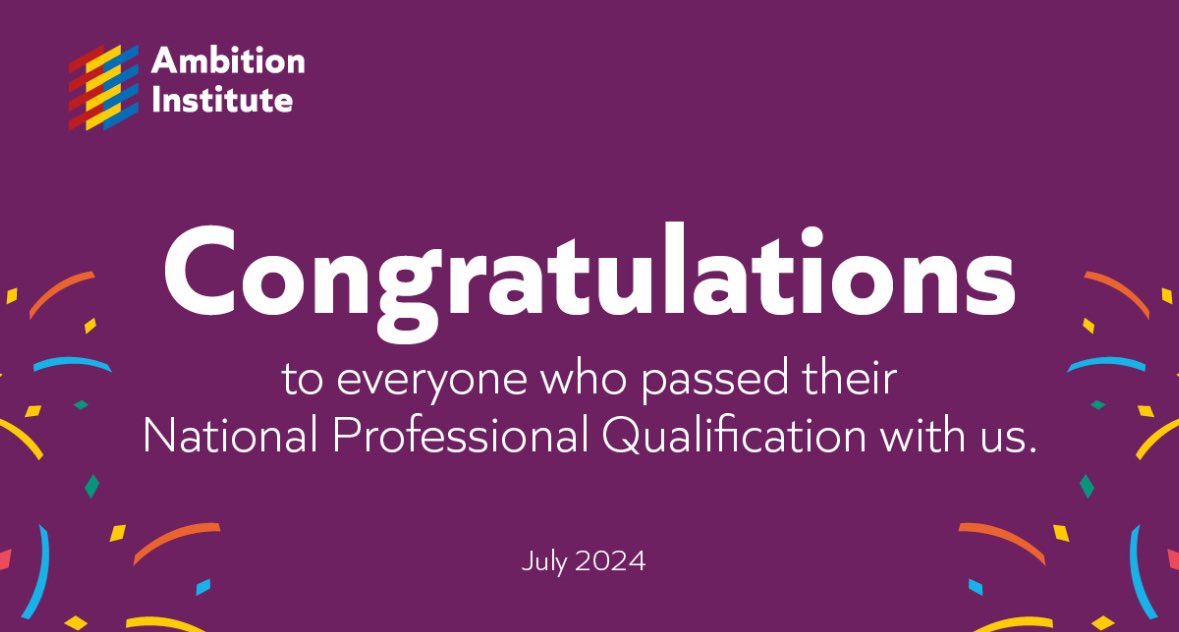 Mrs Frend (@mrsfrend4) on Twitter photo Received some great news today, I passed my NPQSL 🥳🎉 <a href="/Ambition_Inst/">Ambition Institute</a> <a href="/JTTShub/">John Taylor Teaching School Hub</a> Received some great news today, I passed my NPQSL 🥳🎉 <a href="/Ambition_Inst/">Ambition Institute</a> <a href="/JTTShub/">John Taylor Teaching School Hub</a>