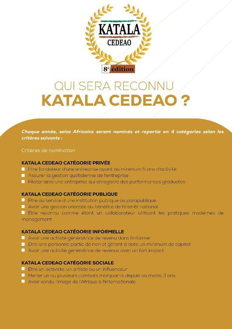 Cette année, KATALA CEDEAO honorera 16 lauréats exceptionnels dans les secteurs privé, public, informel et social. Découvrez ces leaders qui transforment notre continent! 
#K24 #KATALA