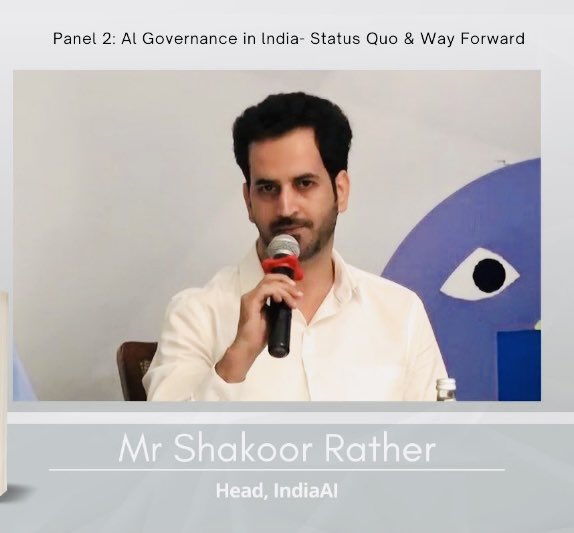 Shakoor Rather (@shakoorrather) on Twitter photo Had a great time speaking at the 'Stakeholder Engagement for Responsible AI' event organised by <a href="/_DialogueIndia/">The Dialogue</a> During the Panel ‘AI Governance in India - Status Quo & Way Forward’ I discussed how IndiaAI mission’s initiatives are driving AI innovation responsibly in India. Had a great time speaking at the 'Stakeholder Engagement for Responsible AI' event organised by <a href="/_DialogueIndia/">The Dialogue</a> During the Panel ‘AI Governance in India - Status Quo & Way Forward’ I discussed how IndiaAI mission’s initiatives are driving AI innovation responsibly in India.