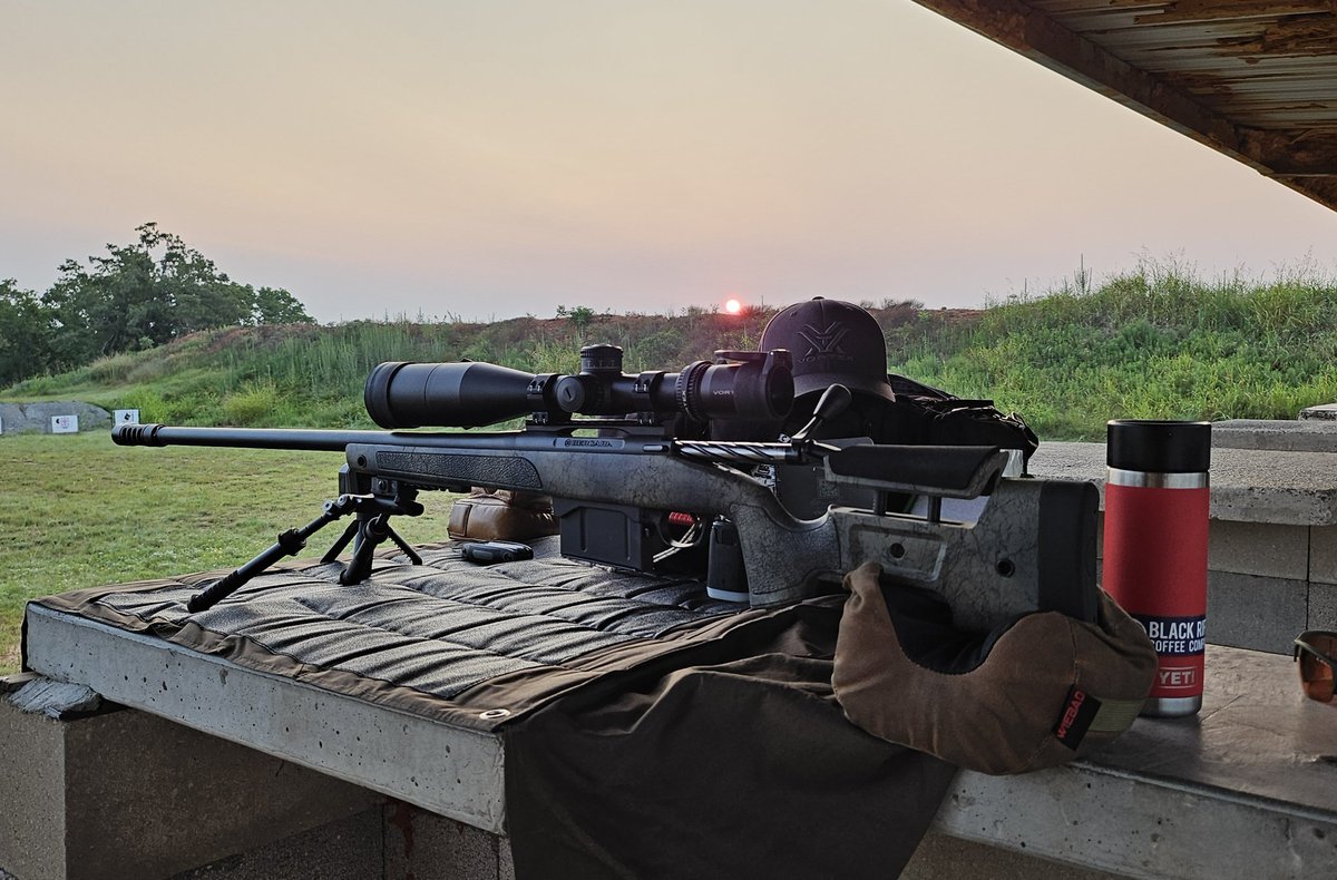 rockchalk06's tweet image. Good Morning! Zero wind and 77°. Testing out the EC Tuner Break. @BergaraUSA @blckriflecoffee @VortexOptics #7PRC #pewpew