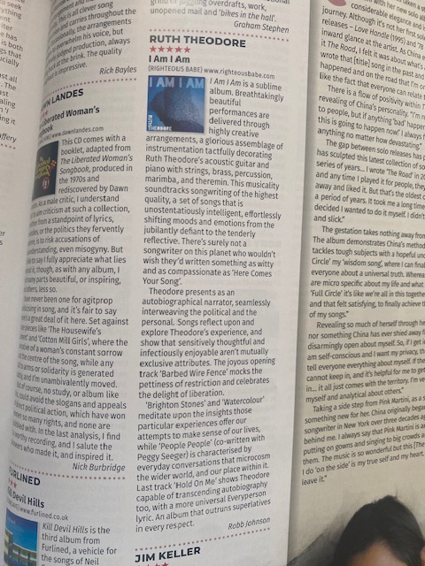 Stoked to get this🔆FIVE STAR review☀️from <a href="/RocknReelR2/">RnR magazine</a> Magazine. So nice to read a review in real print and a considered and insightful review it is too. Thanks to <a href="/RobbJJohnson/">Robb Johnson</a> for the ears.

linktr.ee/ruththeodore
#reviews #fivestar #musicreview #musicmagazine <a href="/Evansabovepr/">EvansAbove PR</a>