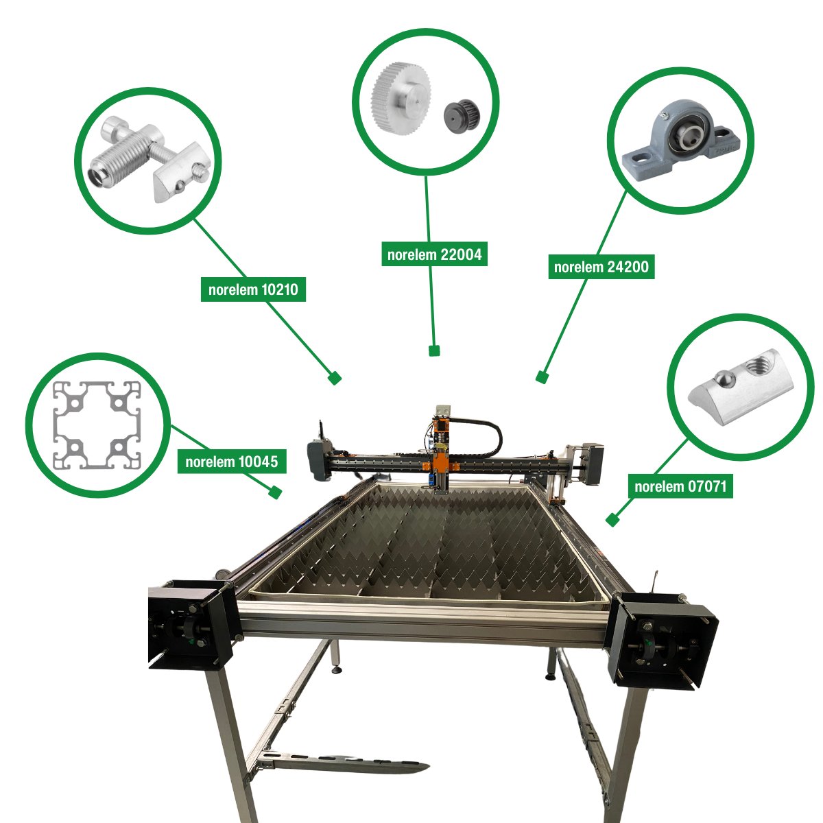 🚀 Graduates of the Rudolf Diesel Technical School in Nuremberg built a CNC-controlled plasma cutter: the Plasma-PANIRA. Controlled via EstlCAM and Arduino Mega, it ensures an accuracy of 1 mm. 🎉 #norelem #Mechatronics #CNC #PlasmaCutter #Technology