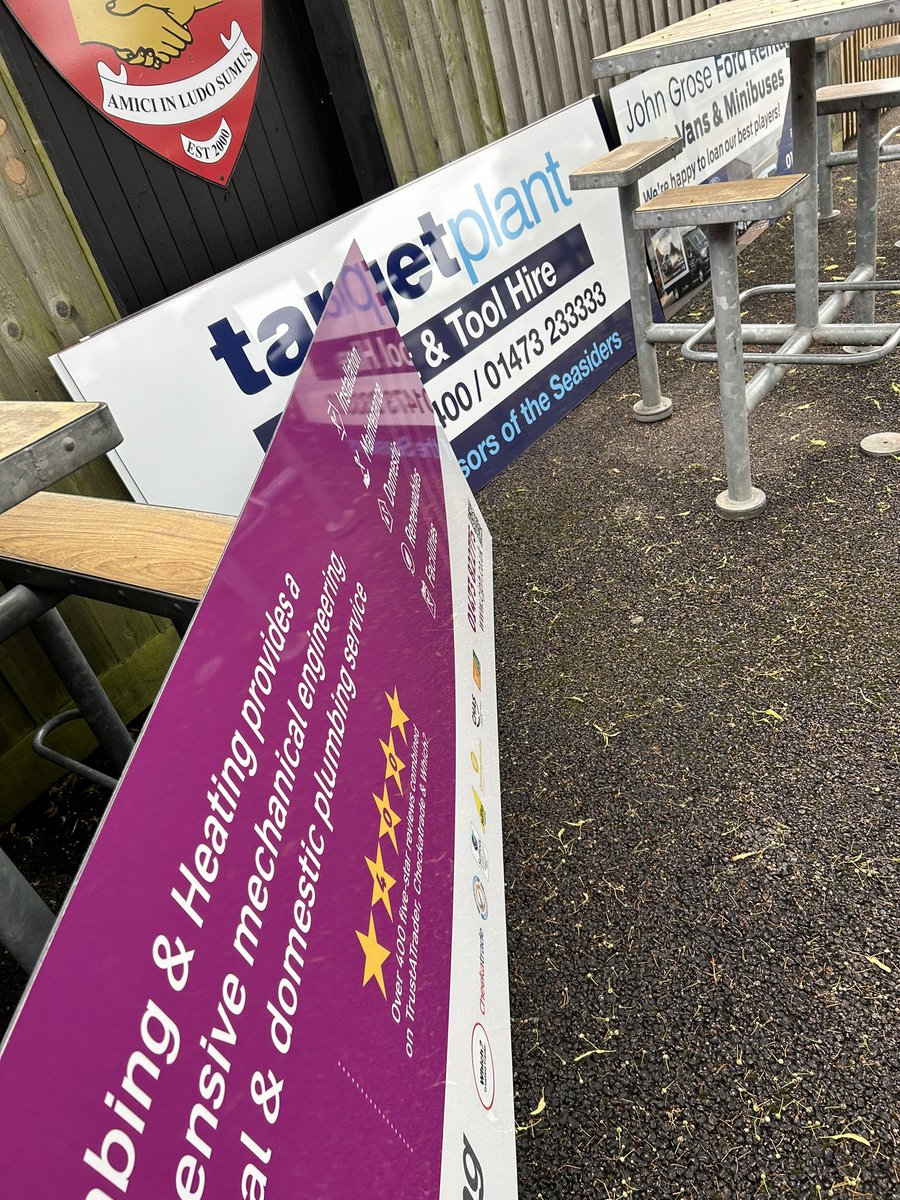 15 more advertising boards collected and sorted ready for installation! Phenomenal support from our sponsors.