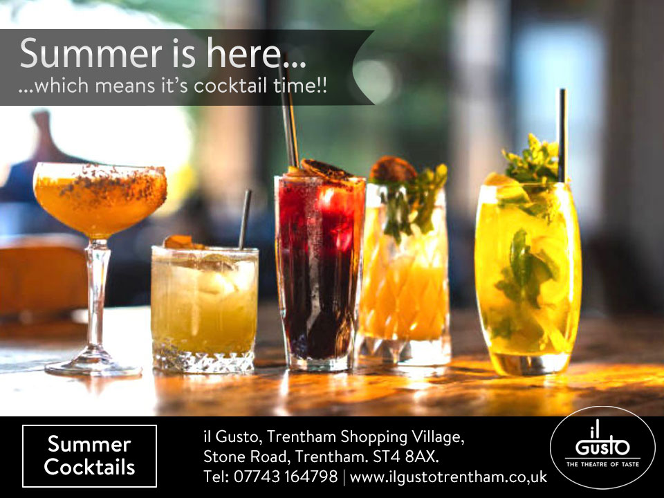 What will be your favourite cocktail this summer?
From Pornstar Martinis to Strawberry Daiquiris, as well as new gin &amp; vodka flavours including watermelon, lychee &amp; pomegranate...we can help with them all.
Open 7 days!!
il Gusto, Trentham Shopping Village, Stone Road, Trentham.