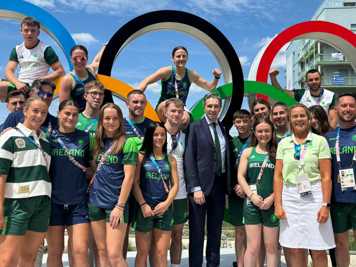 It is an absolute honour to be with Team Ireland in Paris today to wish them the very, very best of luck and every success in the Olympics. Go Team Ireland! 
We are all so proud of you and cheering you on every step of the way! A credit to our country.