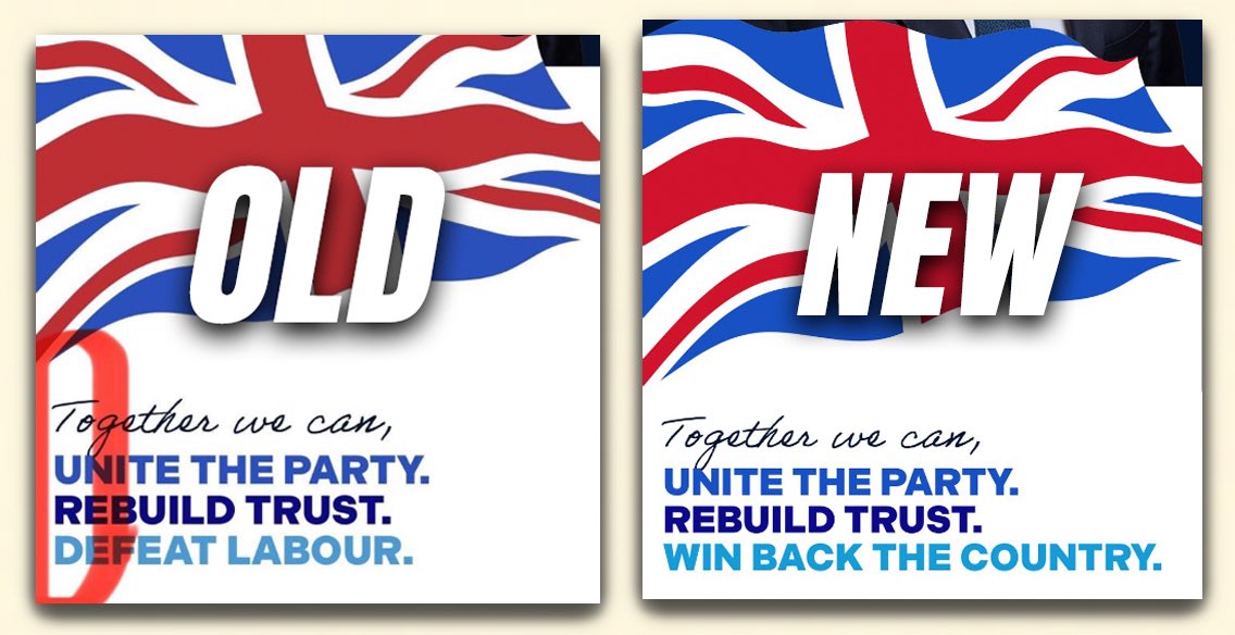 Tom Tugendhat changes his slogan for the Conservative leadership contest after realising it spelt out “turd” (2024)