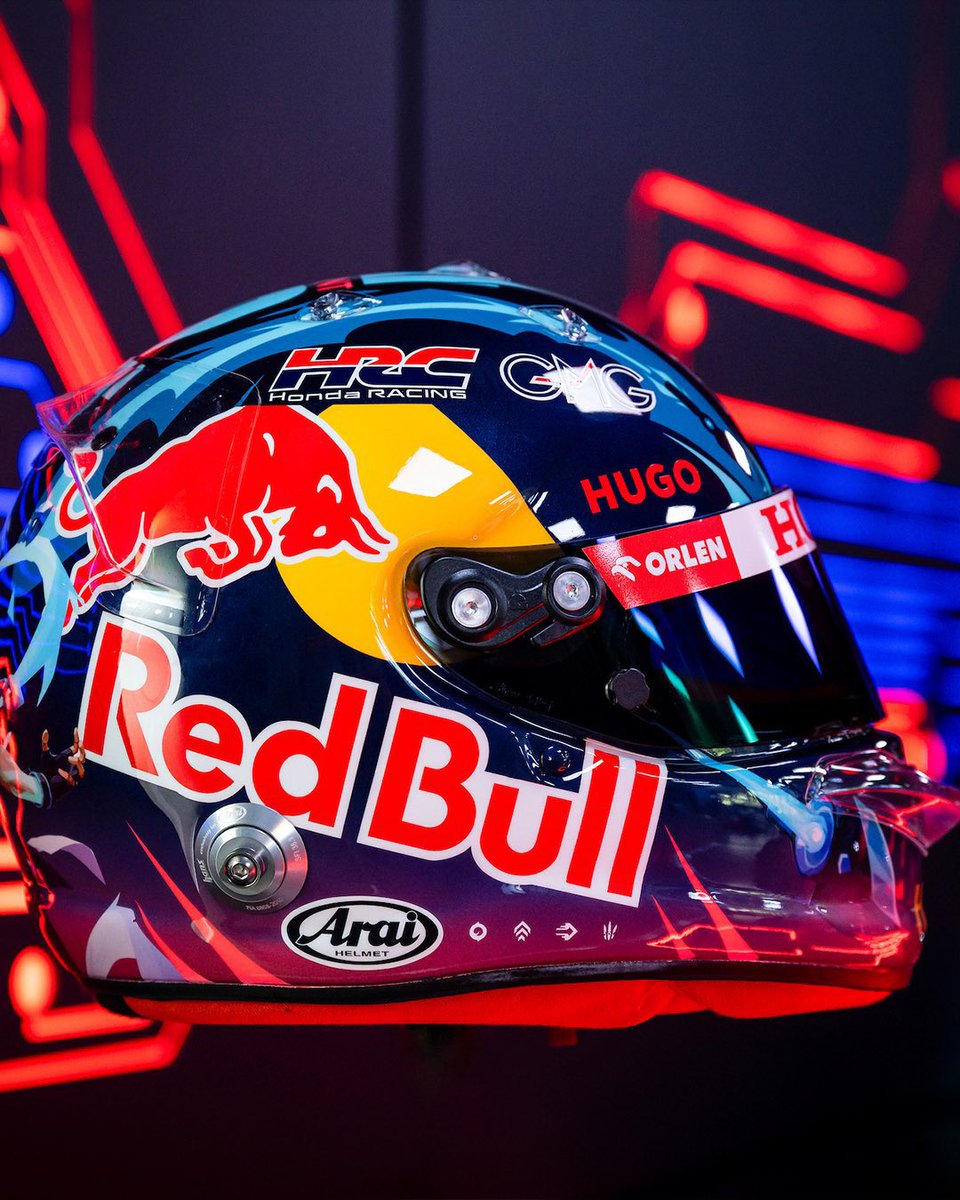 Yuki Tsunoda unveils new Valorant themed helmet for the upcoming Spa F1 Grand Prix