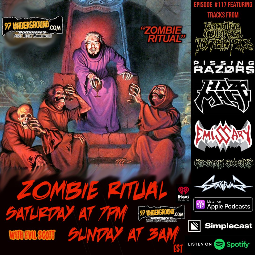 Zombie Ritual Radio (@zombieritual97) on Twitter photo #episode 117 #StreamingNow w/tracks from <a href="/PISSINGRAZORS/">PISSING RAZORS</a> <a href="/Enemyawake/">Enemy Awake Sweden</a> <a href="/deathangel/">Death Angel</a> <a href="/thesestreetss/">These Streets</a> <a href="/Stagewar666/">Stagewar Official</a> <a href="/DyingFetusBand/">Dying Fetus</a> & more! <a href="/ClawHammerPR/">ClawHammer PR</a> <a href="/Skateboardmkt/">Skateboard Marketing Ltd.</a> <a href="/Metalcontraband/">Metal Contraband</a> <a href="/ITHERETWEETER1/">theretweeter</a> <a href="/OldManMetalOG/">Old Man Metal</a> <a href="/97underground/">97Underground.com</a> <a href="/Dazzshallperish/">๐ฌ๐๐ ๐บ๐๐ ๐ฏ๐๐๐</a> <a href="/deadlystormzine/">Deadly Storm zine</a>
Links in the comments #episode 117 #StreamingNow w/tracks from <a href="/PISSINGRAZORS/">PISSING RAZORS</a> <a href="/Enemyawake/">Enemy Awake Sweden</a> <a href="/deathangel/">Death Angel</a> <a href="/thesestreetss/">These Streets</a> <a href="/Stagewar666/">Stagewar Official</a> <a href="/DyingFetusBand/">Dying Fetus</a> & more! <a href="/ClawHammerPR/">ClawHammer PR</a> <a href="/Skateboardmkt/">Skateboard Marketing Ltd.</a> <a href="/Metalcontraband/">Metal Contraband</a> <a href="/ITHERETWEETER1/">theretweeter</a> <a href="/OldManMetalOG/">Old Man Metal</a> <a href="/97underground/">97Underground.com</a> <a href="/Dazzshallperish/">๐ฌ๐๐ ๐บ๐๐ ๐ฏ๐๐๐</a> <a href="/deadlystormzine/">Deadly Storm zine</a>
Links in the comments