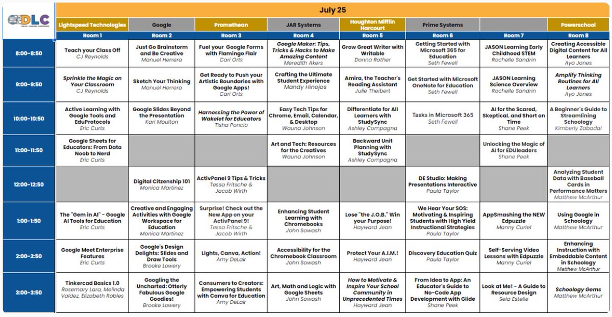 Day 2 of the #CFISDDLC kicks off at 8 am CST!

Come get some FREE PD and learn some great #edtech tricks, tips, and tools for the 24-25 school year!

And, I get to hang out with <a href="/ericcurts/">Eric Curts</a> for most of the day! ;-)

🌐 - cfisd.net/dlc
<a href="/CyFairEdTech/">CyFair ISD EdTech</a> @thetechietexan