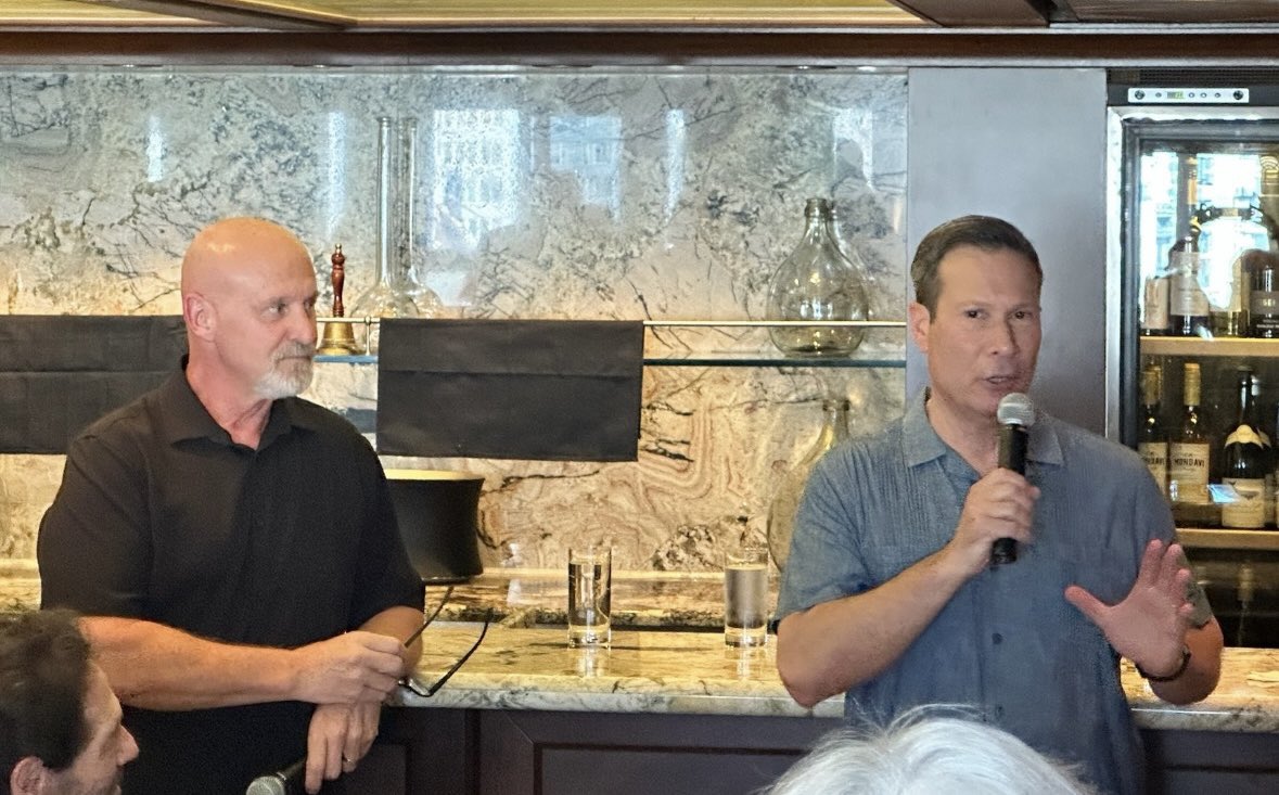 glennkirschner2's tweet image. Justice on the high seas: we are officially off on the justice-themed Mediterranean cruise. @FrankFigliuzzi1 and I hosted a happy hour yesterday evening to welcome everyone. It's a GREAT group of people, all dedicated to preserving our democracy and promoting the rule of law.