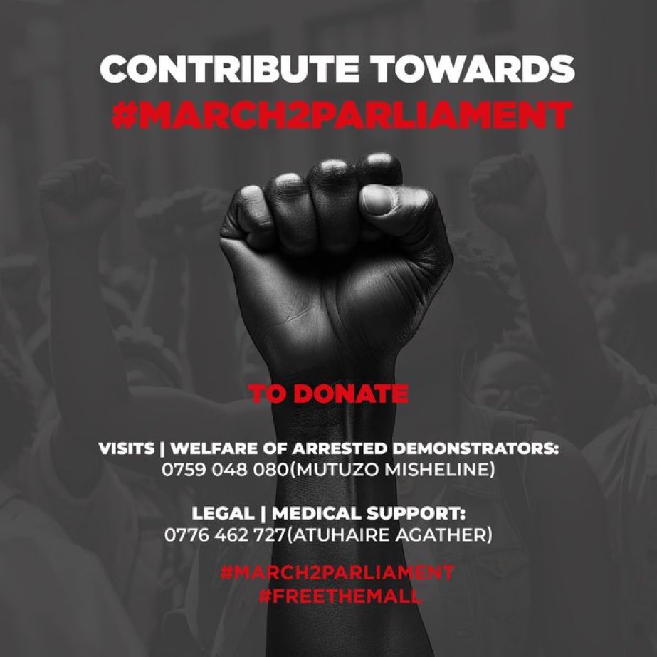 _Byarugaba_'s tweet photo. Every donation counts #March2Parliament https://t.co/zIbICeJvxF