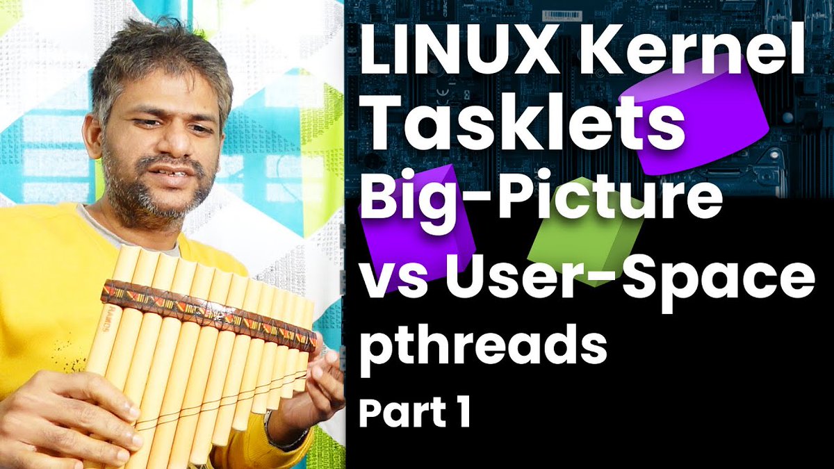 KiranLinux77705's tweet image. x226 Linux Kernel Tasklets | Big-Picture | vs User-Space pthreads | Part 1 #KernelProgramming
youtube.com/watch?v=i5LLVM…