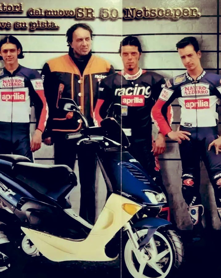 Valentino Rossi 🇮🇹
Carlo Pernat 🇮🇹
Loris Capirossi 🇮🇹
Stefano Perugini 🇮🇹
#Aprilia 

Someone make this reach Pernat!