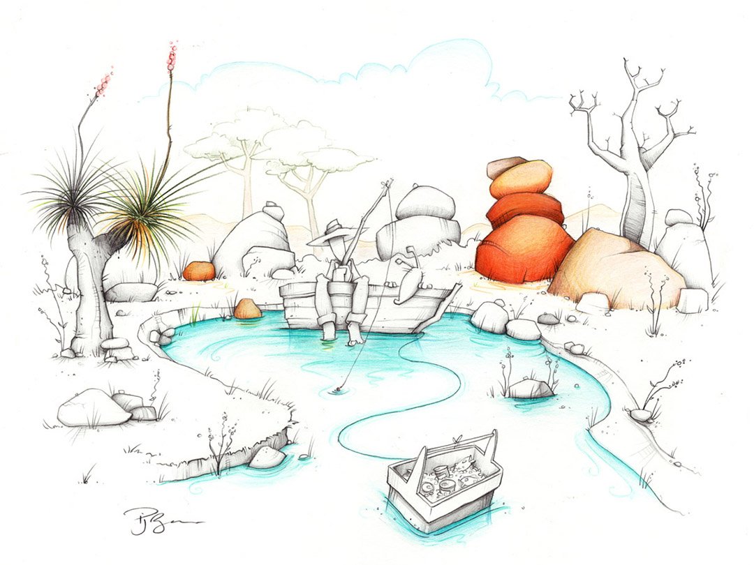 THROWBACK July 2013 'Wednesday'. 11 years ago pencil sketches were a big part of my art practice. Paintings took too long, so I would create multiple pencils sketches with pops of colour to go along side the paintings displayed at exhibitions...they wouldn't last long either!